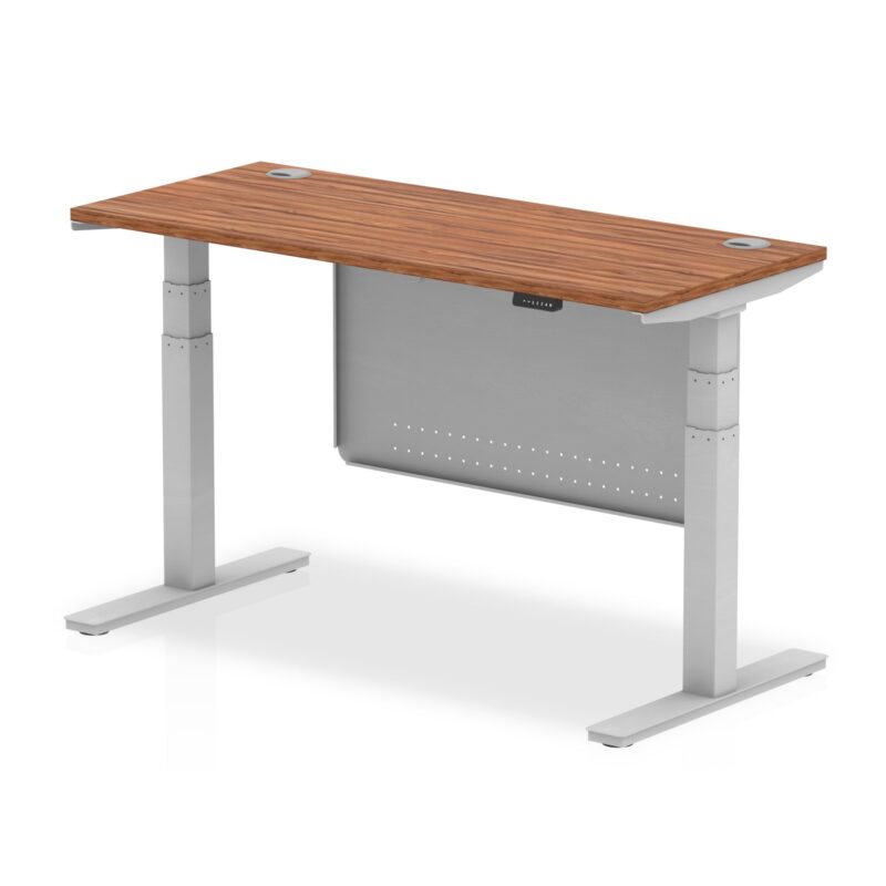 Air Height Adjustable Slimline Desk With Cable Ports With Steel Modesty Panel - Image 19