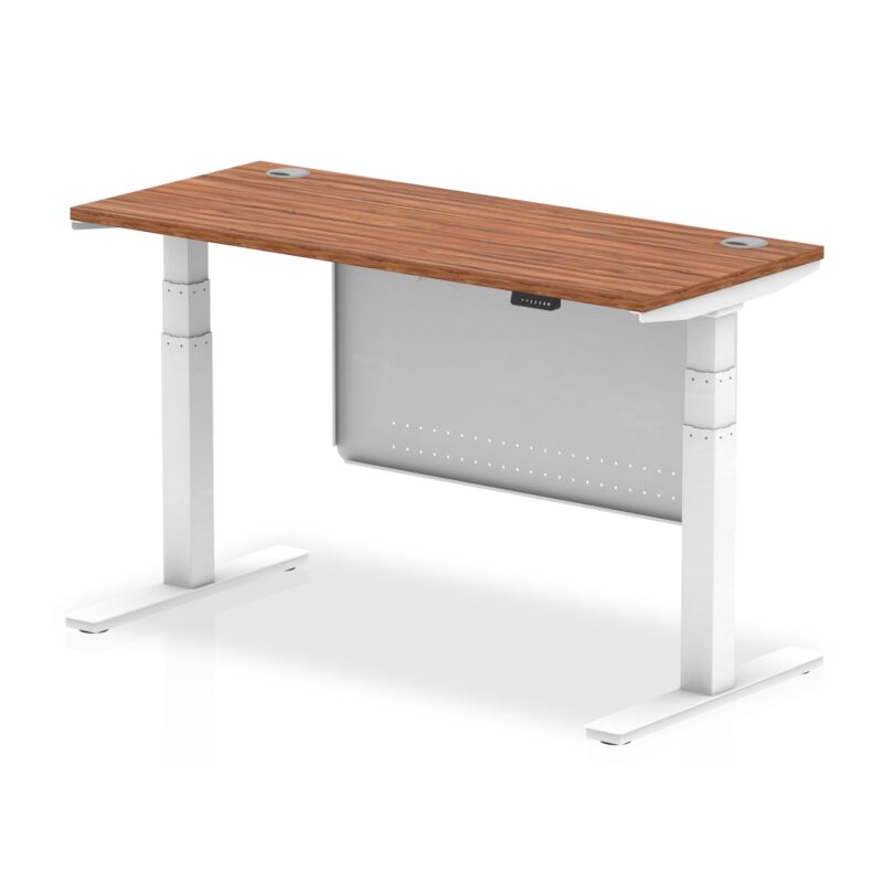 Air Height Adjustable Slimline Desk With Cable Ports With Steel Modesty Panel - Image 43