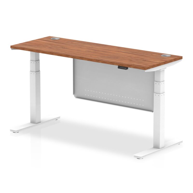 Air Height Adjustable Slimline Desk With Cable Ports With Steel Modesty Panel - Image 44