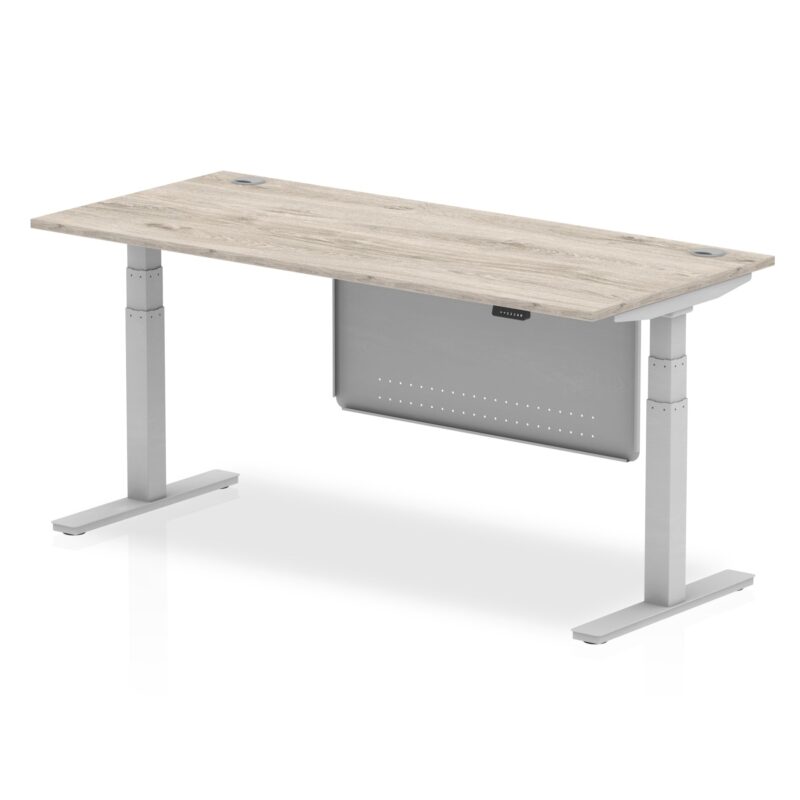 Air Height Adjustable Desk without Cable Ports with Steel Modesty Panel - Image 9