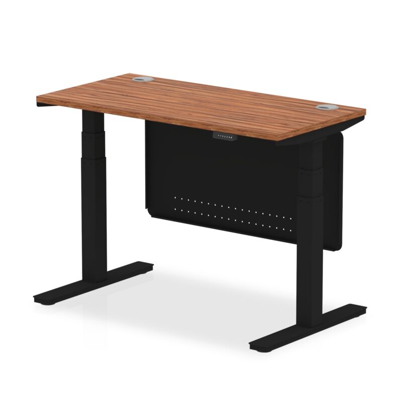 Air Height Adjustable Slimline Desk With Cable Ports With Steel Modesty Panel - Image 65