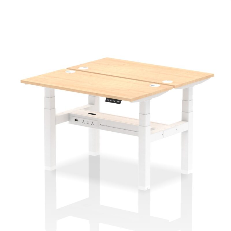 Air Back-to-Back Slimline Height Adjustable Bench Desk - 2 Person - Image 9