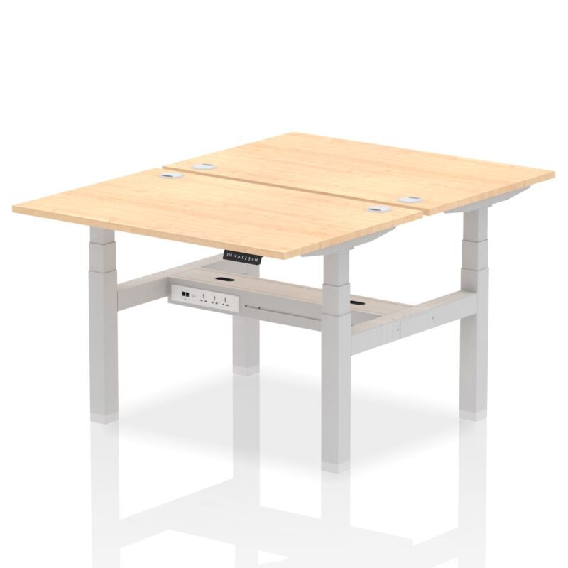 Air Back-to-Back Height Adjustable Bench Desk - 2 Person - Image 8