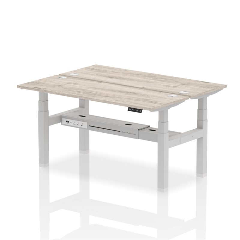 Air Back-to-Back Slimline Height Adjustable Bench Desk - 2 Person - Image 41