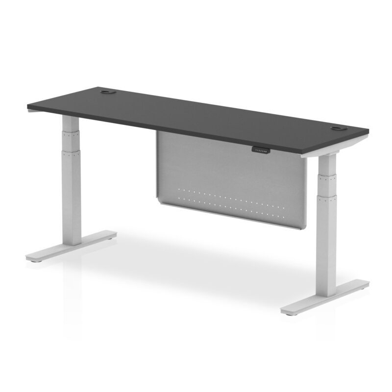 Air Height Adjustable Slimline Desk With Cable Ports With Steel Modesty Panel - Image 83