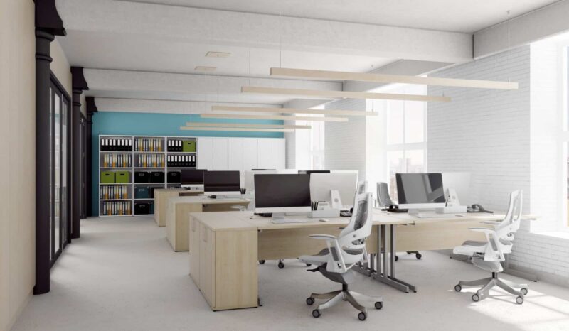 Impulse 1400mm Straight Desk Cantilever Leg - Image 41