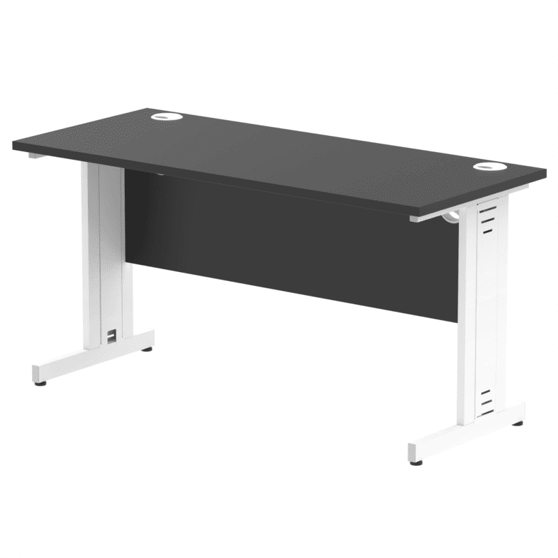 Impulse 1400mm Slimline Desk Cable Managed Leg - Image 14