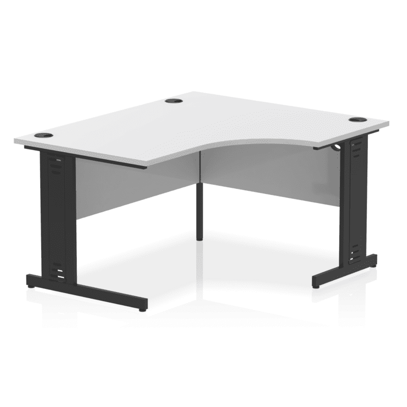 Impulse 1400mm Right Crescent Desk Cable Managed Leg - Image 18