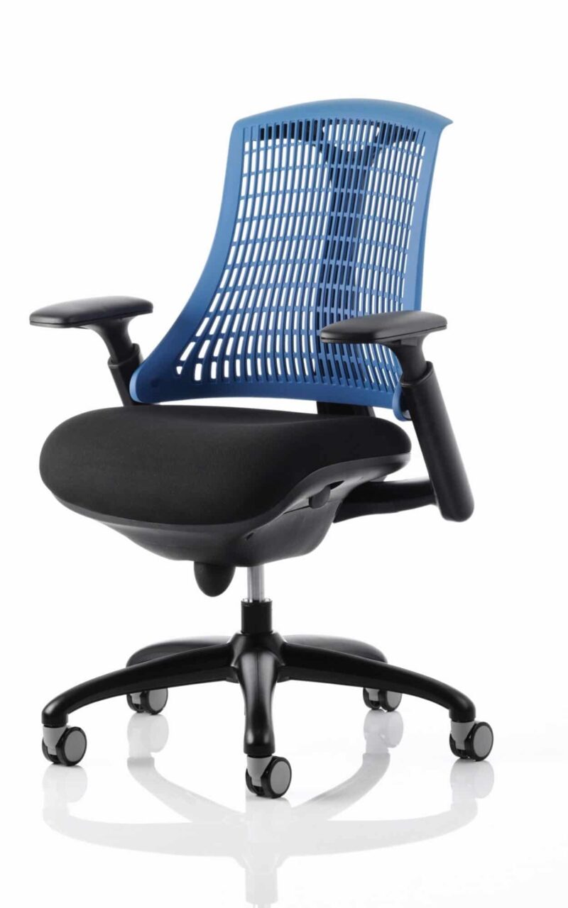 Flex Medium Back Black Frame Task Operator Office Chair with Arms - Image 37