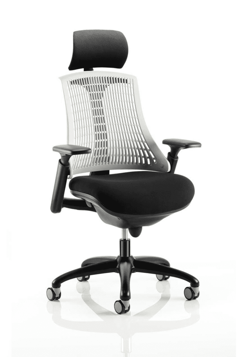 Flex Medium Back Black Frame Task Operator Office Chair with Arms - Image 15