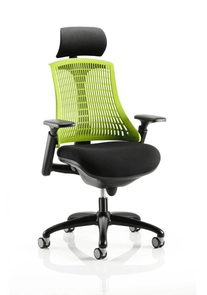 Flex Medium Back Black Frame Task Operator Office Chair with Arms - Image 13