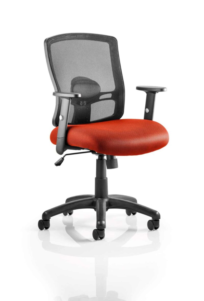 Portland Medium Mesh Back Task Operator Office Chair with Arms - Image 11