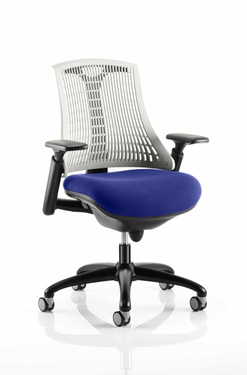 Flex Medium Back Black Frame Task Operator Office Chair with Arms - Image 30