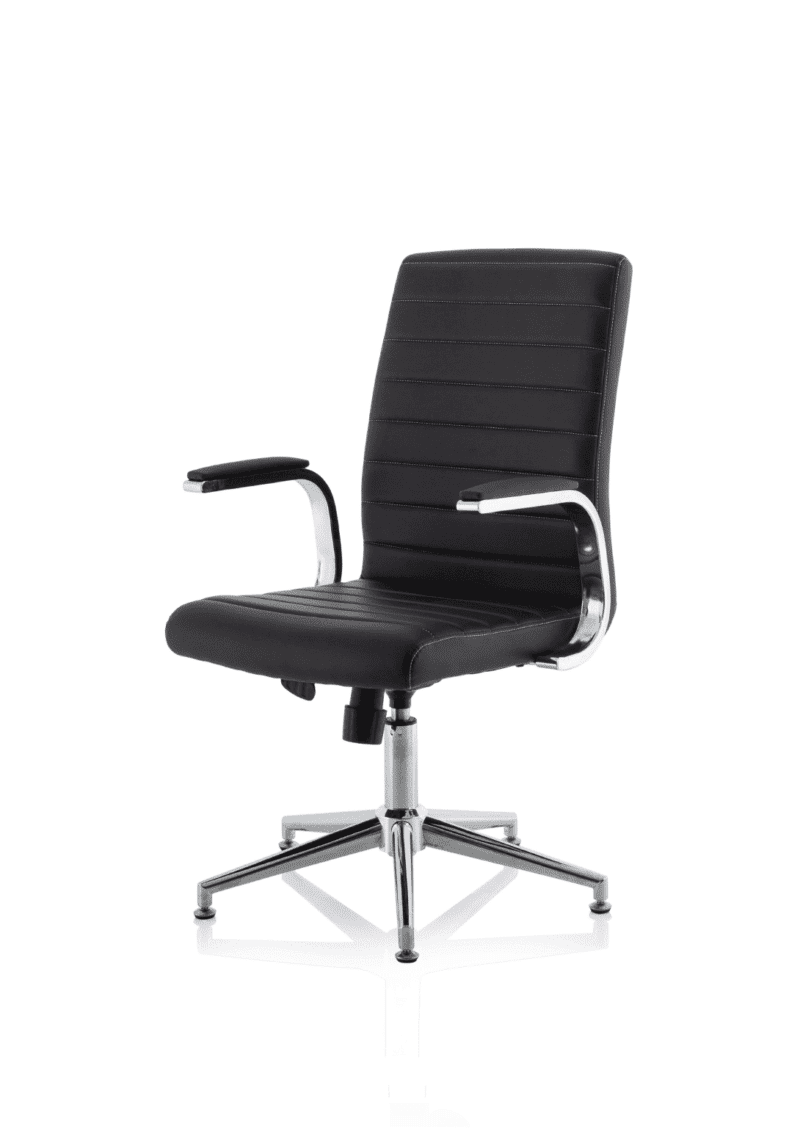 Ezra Medium Back Leather Executive Office Chair with Arms - Image 34