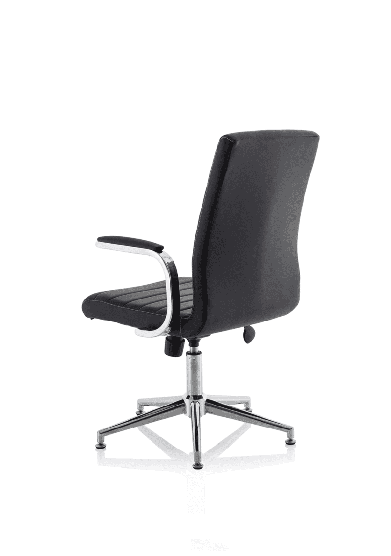 Ezra Medium Back Leather Executive Office Chair with Arms - Image 36
