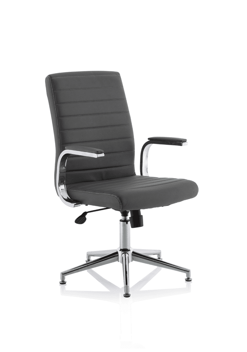 Ezra Medium Back Leather Executive Office Chair with Arms - Image 40