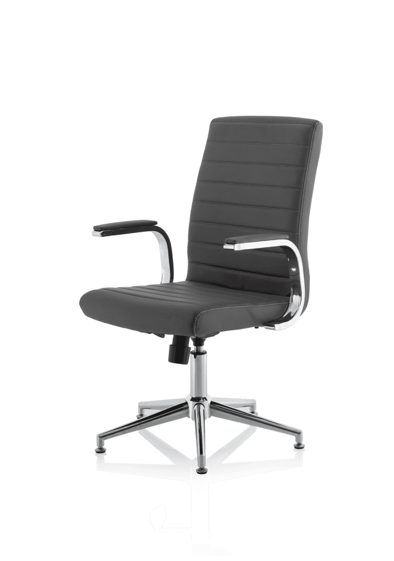 Ezra Medium Back Leather Executive Office Chair with Arms - Image 42