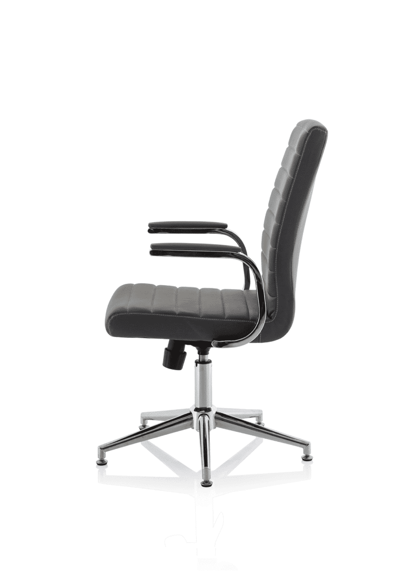 Ezra Medium Back Leather Executive Office Chair with Arms - Image 43