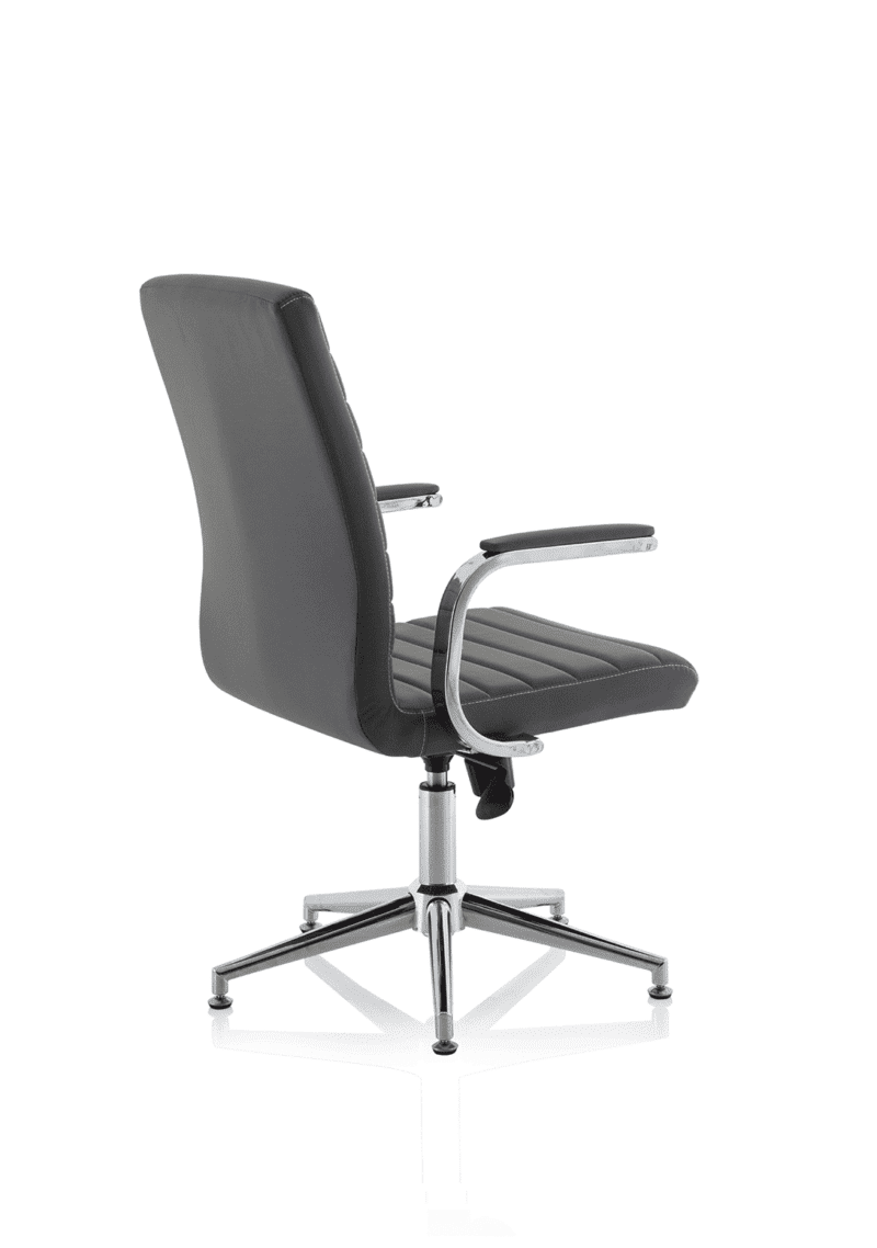 Ezra Medium Back Leather Executive Office Chair with Arms - Image 46