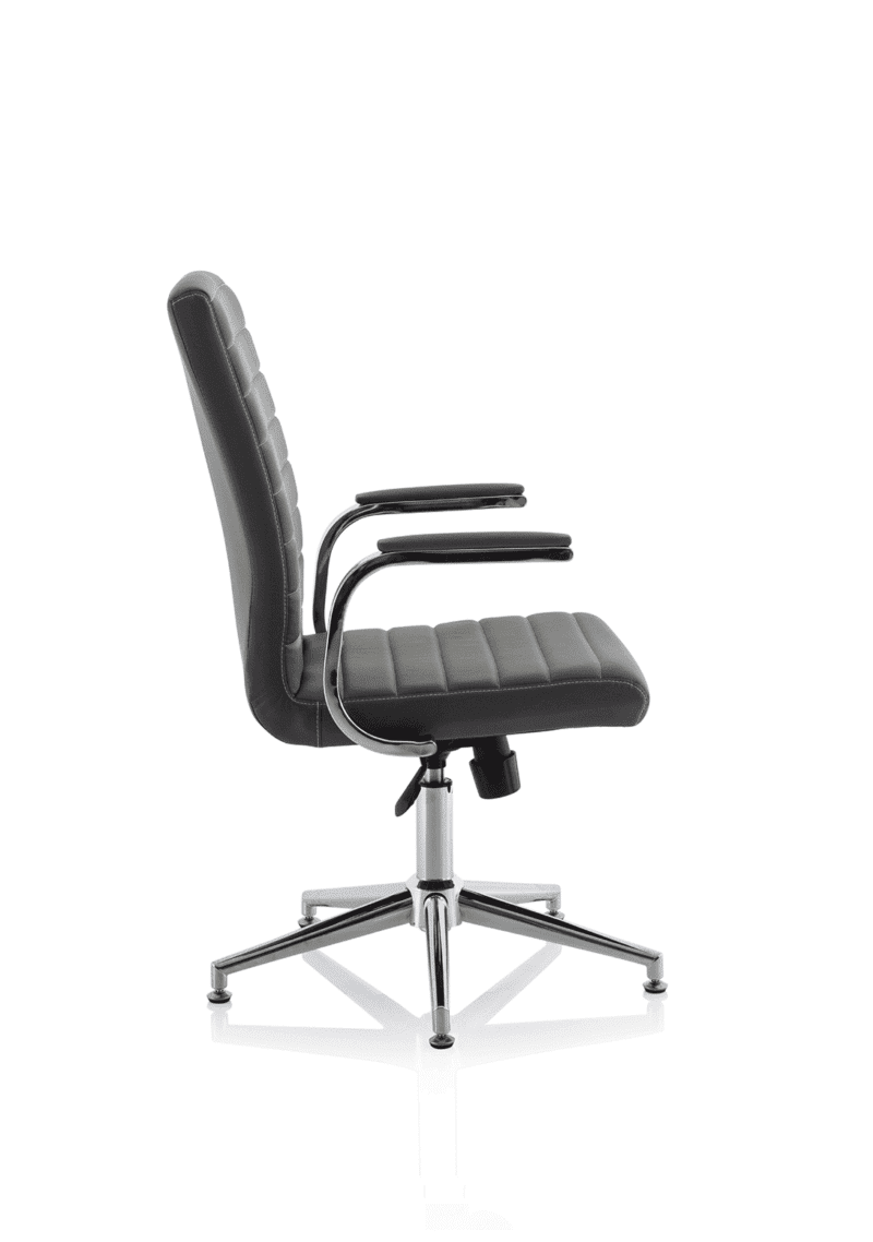 Ezra Medium Back Leather Executive Office Chair with Arms - Image 47