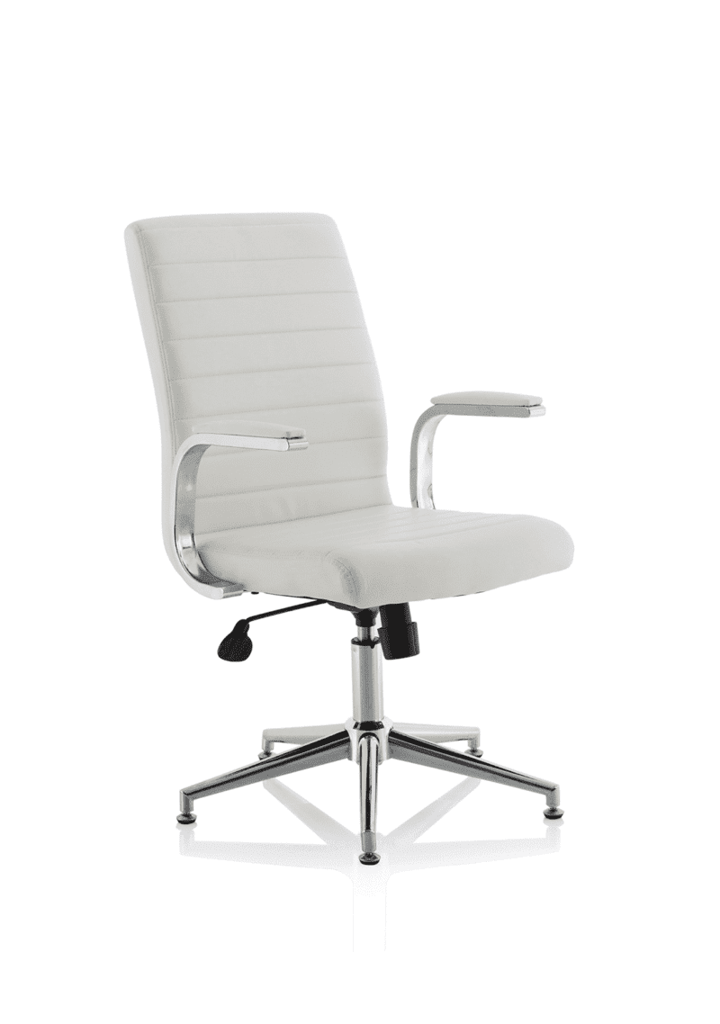 Ezra Medium Back Leather Executive Office Chair with Arms - Image 48