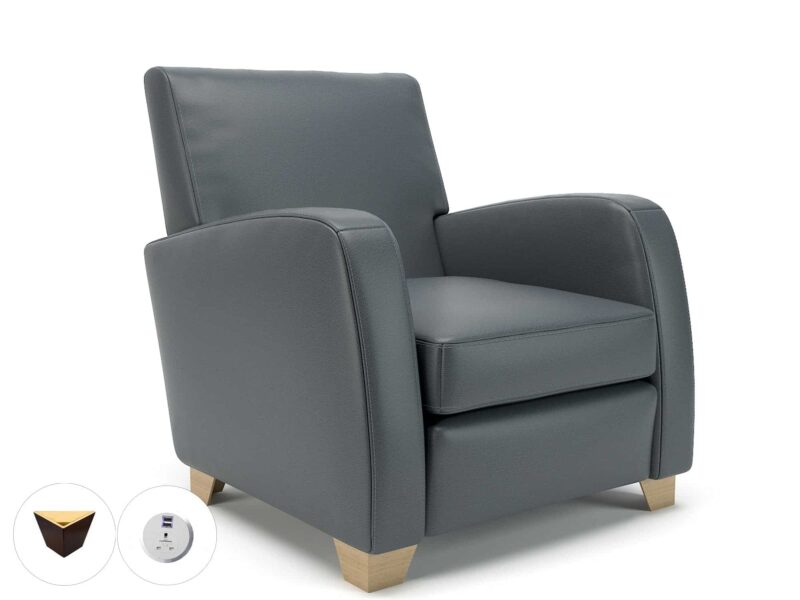 Wynne 81cm Wide Armchair in Cristina Marrone Ultima Faux Leather - Image 89