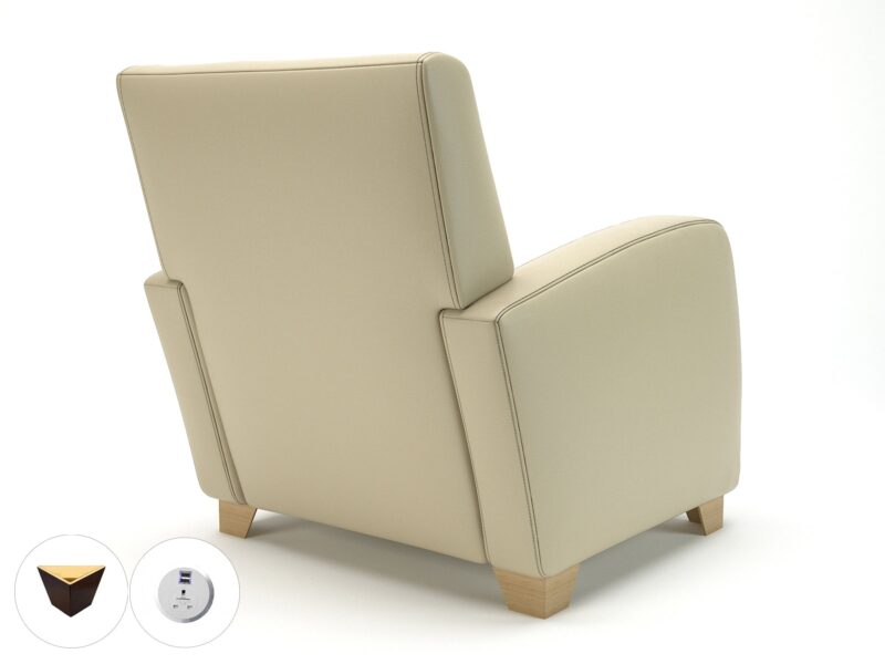 Wynne 81cm Wide Armchair in Cristina Marrone Ultima Faux Leather - Image 24