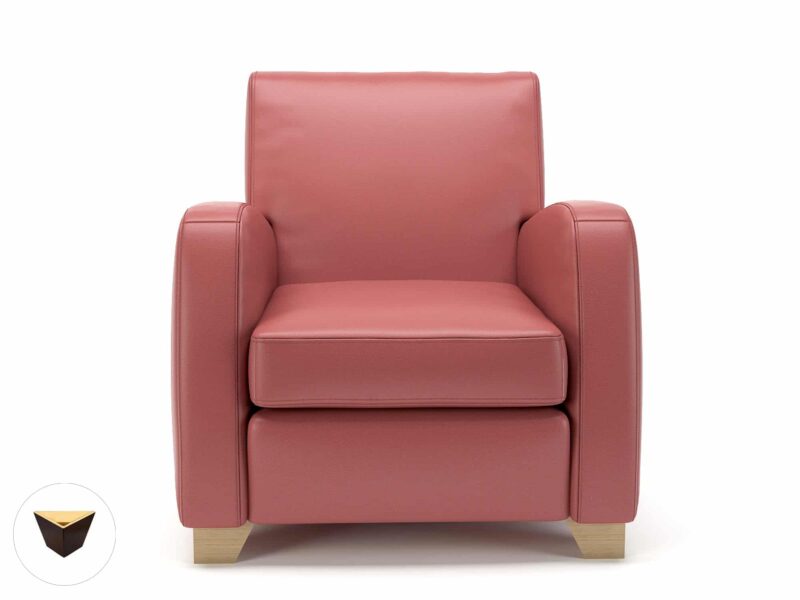 Wynne 81cm Wide Armchair in Cristina Marrone Ultima Faux Leather - Image 35
