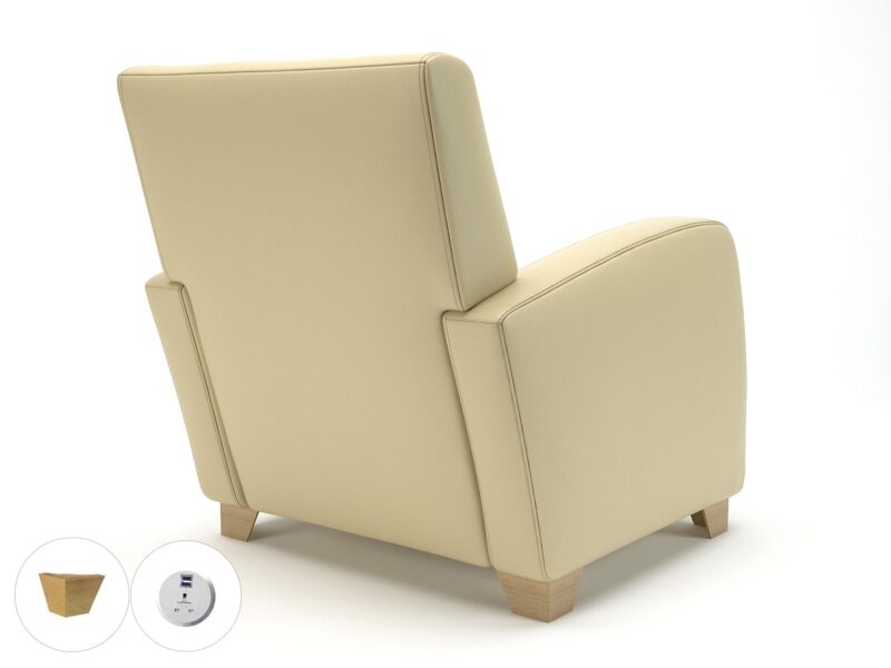 Wynne 81cm Wide Armchair in Cristina Marrone Ultima Faux Leather - Image 56
