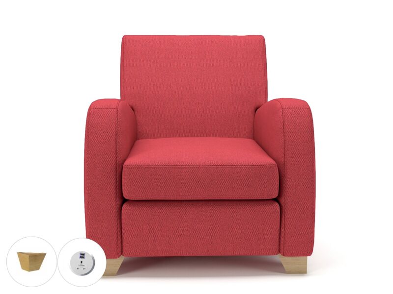 Wynne 81cm Wide Armchair in Camira Era Fabric - Image 13