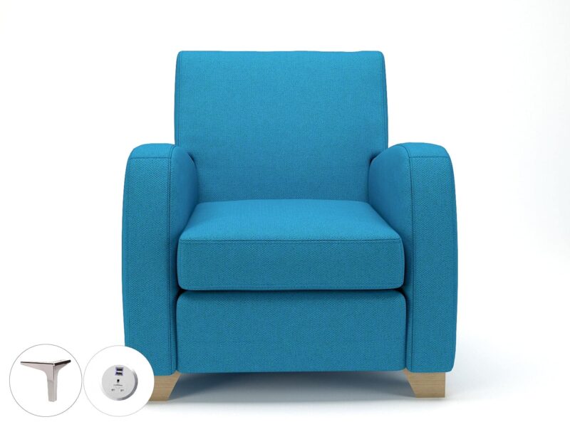 Wynne 81cm Wide Armchair in Camira Era Fabric - Image 19