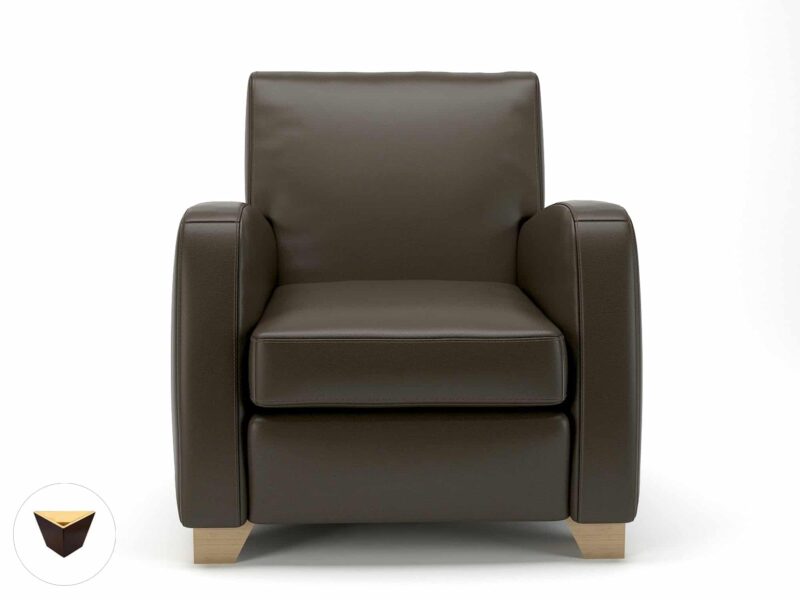 Wynne 81cm Wide Armchair in Cristina Marrone Ultima Faux Leather - Image 71