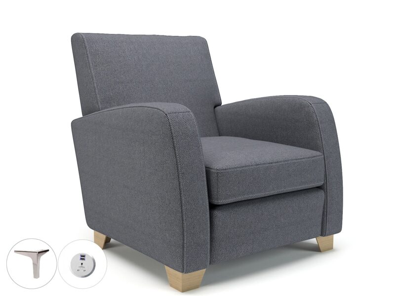 Wynne 81cm Wide Armchair in Camira Era Fabric - Image 157