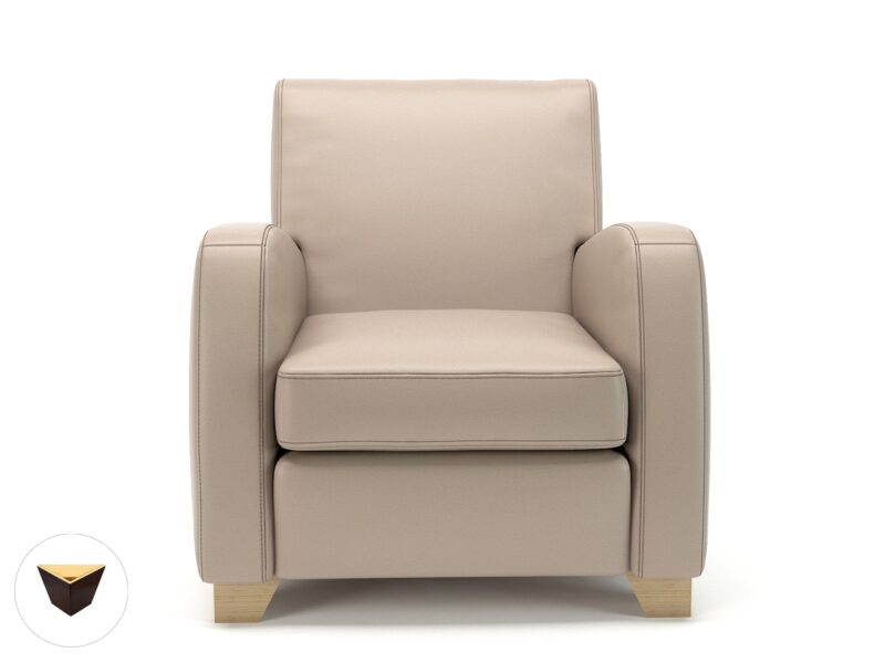 Wynne 81cm Wide Armchair in Cristina Marrone Ultima Faux Leather - Image 81
