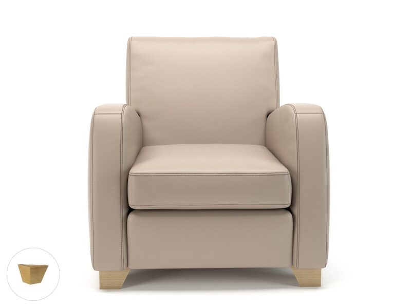 Wynne 81cm Wide Armchair in Cristina Marrone Ultima Faux Leather - Image 83