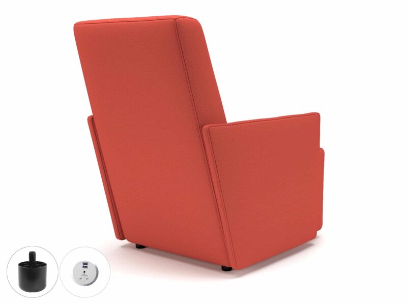 Pella 69cm Wide Armchair in Warwick Dolly Fabric with Socket - Image 15
