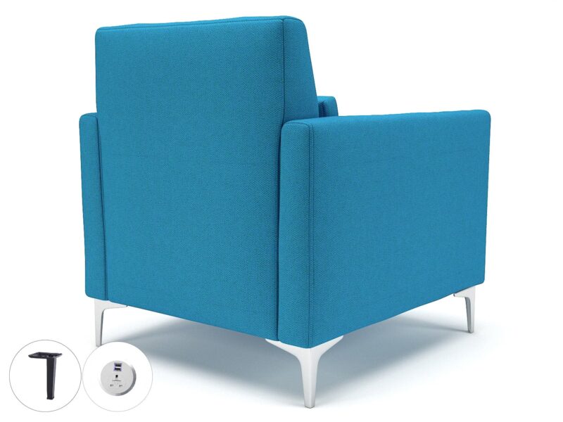 Roselle 90cm Wide Armchair in Camira Era Fabric with Socket - Image 18