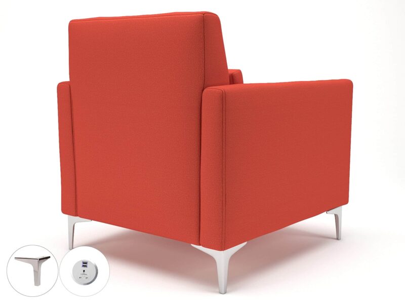 Roselle 90cm Wide Armchair in Warwick Dolly Fabric with Socket - Image 51