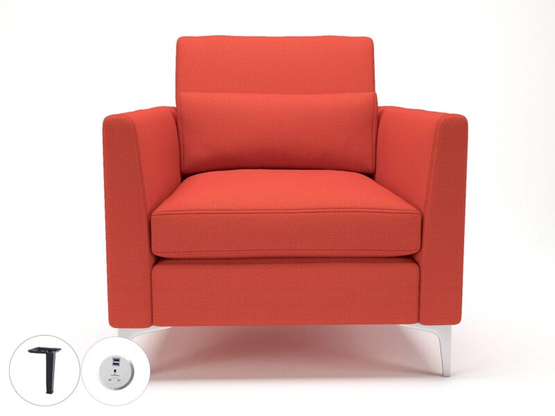 Roselle 90cm Wide Armchair in Warwick Dolly Fabric with Socket - Image 53