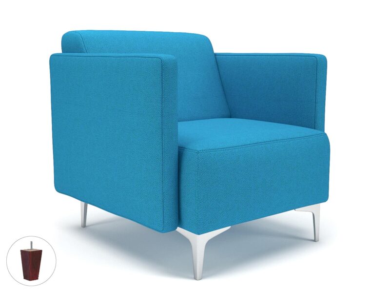 Napa Slim Arm 75cm Wide Armchair in Camira Era Fabric - Image 19