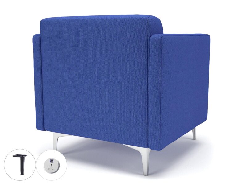 Napa Slim Arm 75cm Wide Armchair in Camira Era Fabric with Socket - Image 54