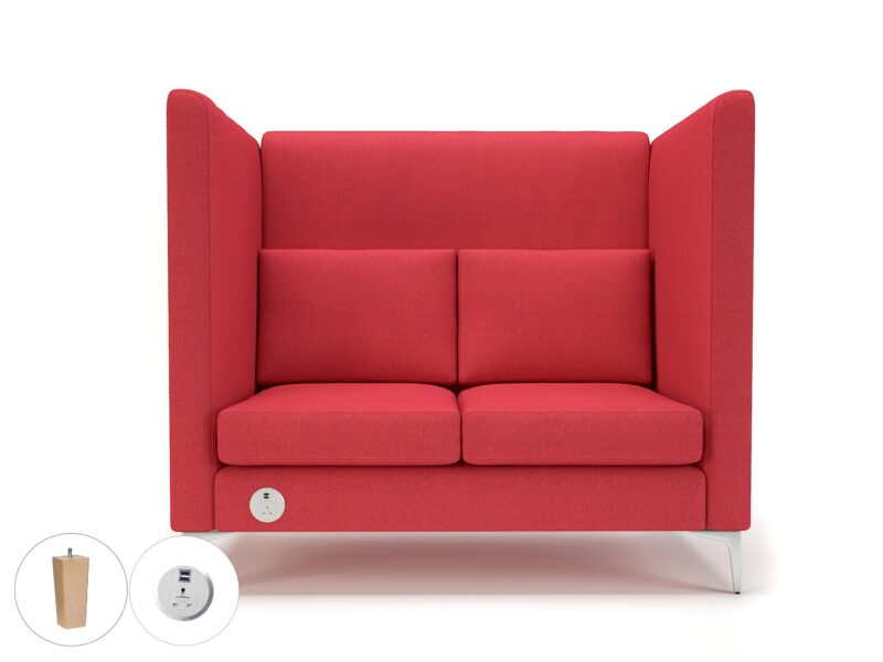 Altus 128cm Wide Privacy Booth in Camira Era Fabric with Socket - Image 14