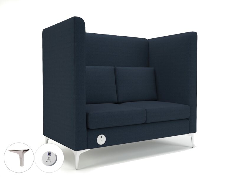 Altus 128cm Wide Privacy Booth in Camira Era Fabric with Socket - Image 33