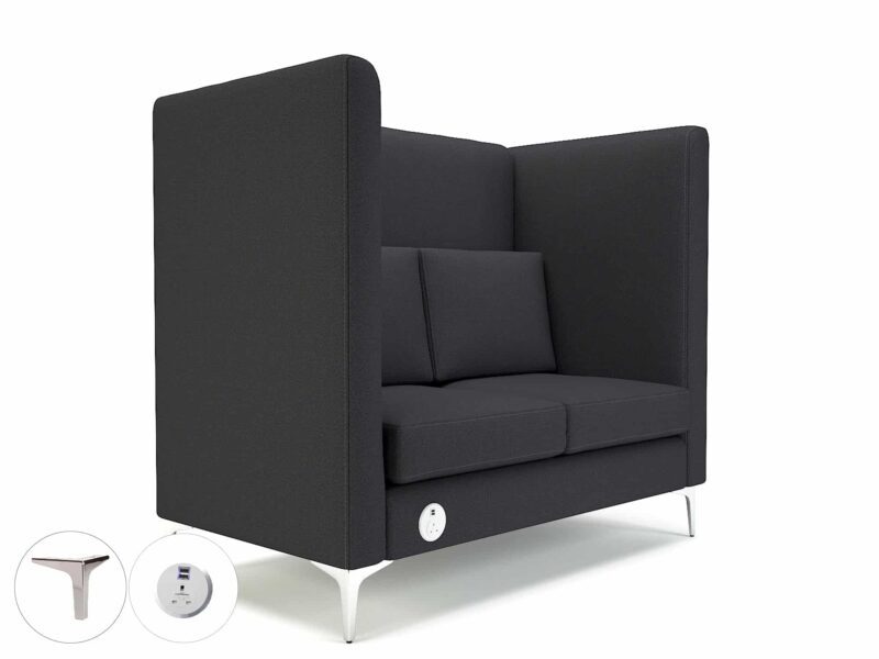 Altus 128cm Wide Privacy Booth in Warwick Dolly Fabric with Socket - Image 17