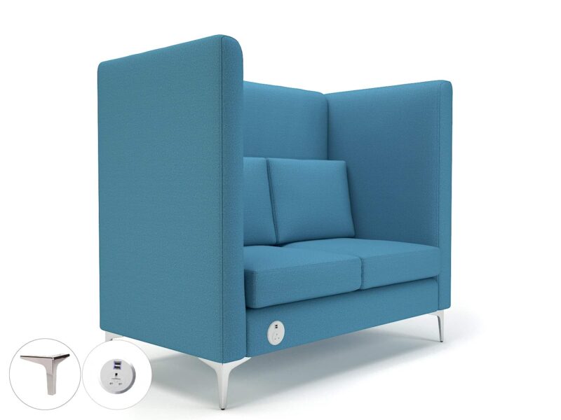 Altus 128cm Wide Privacy Booth in Warwick Dolly Fabric with Socket - Image 29