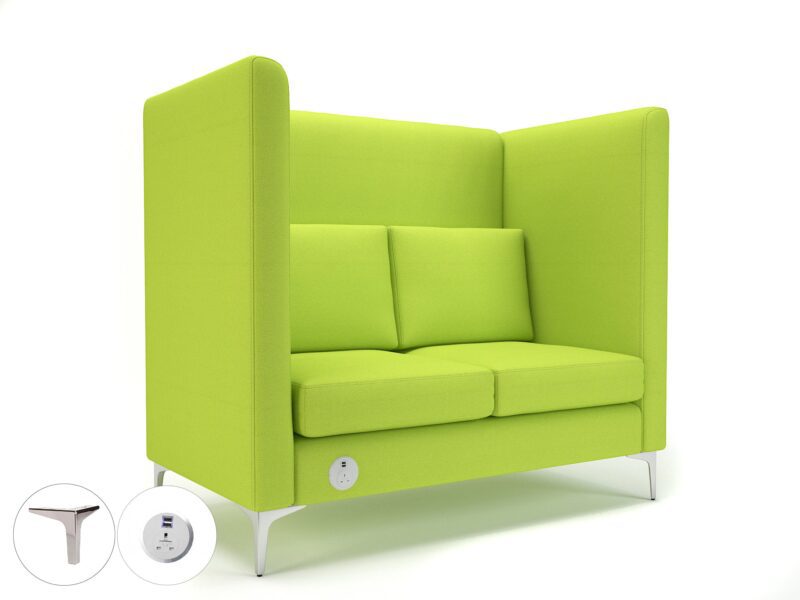 Altus 128cm Wide Privacy Booth in Camira Era Fabric with Socket - Image 73