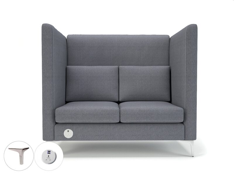 Altus 128cm Wide Privacy Booth in Camira Era Fabric with Socket - Image 90