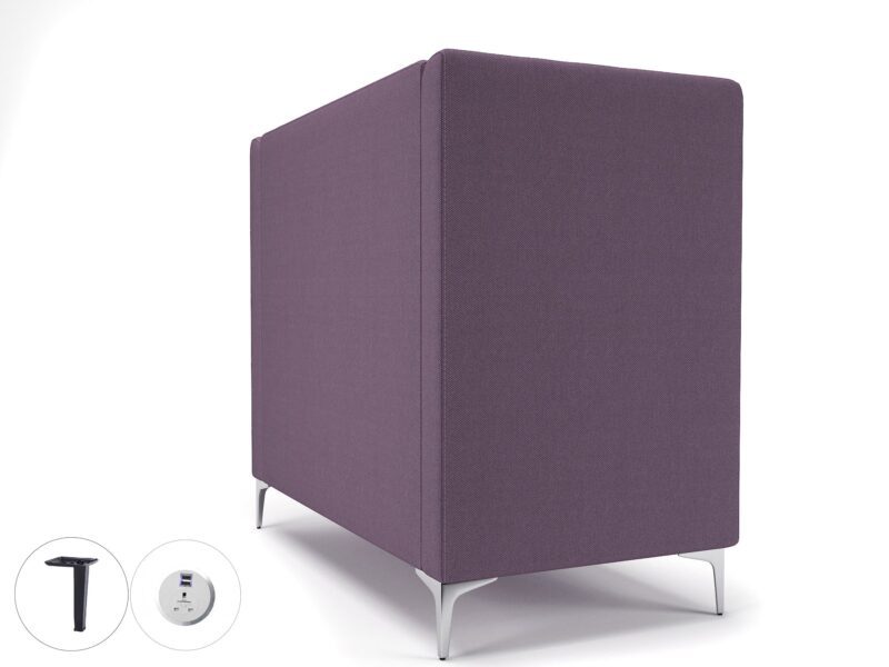 Altus 128cm Wide Privacy Booth in Camira Era Fabric with Socket - Image 108