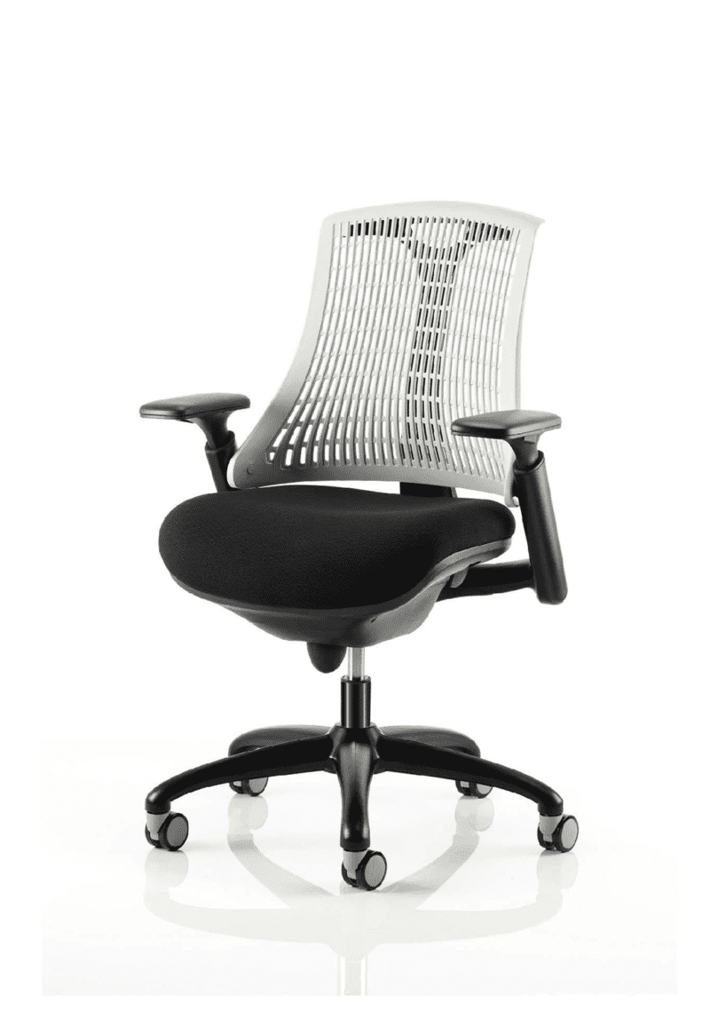 Flex Medium Back Black Frame Task Operator Office Chair with Arms - Image 8