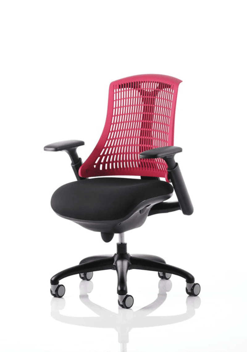 Flex Medium Back Black Frame Task Operator Office Chair with Arms - Image 9